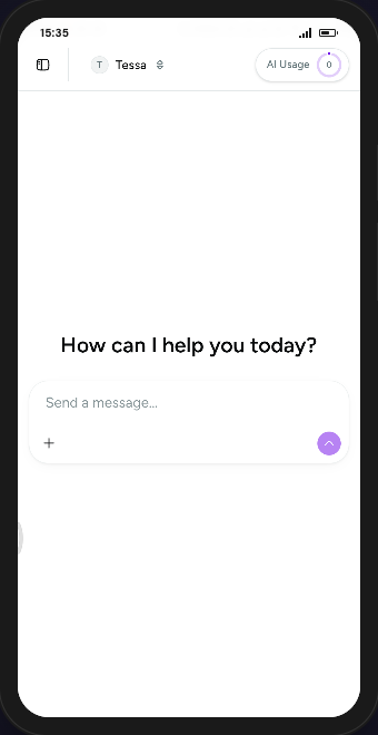 Vio chat page empty